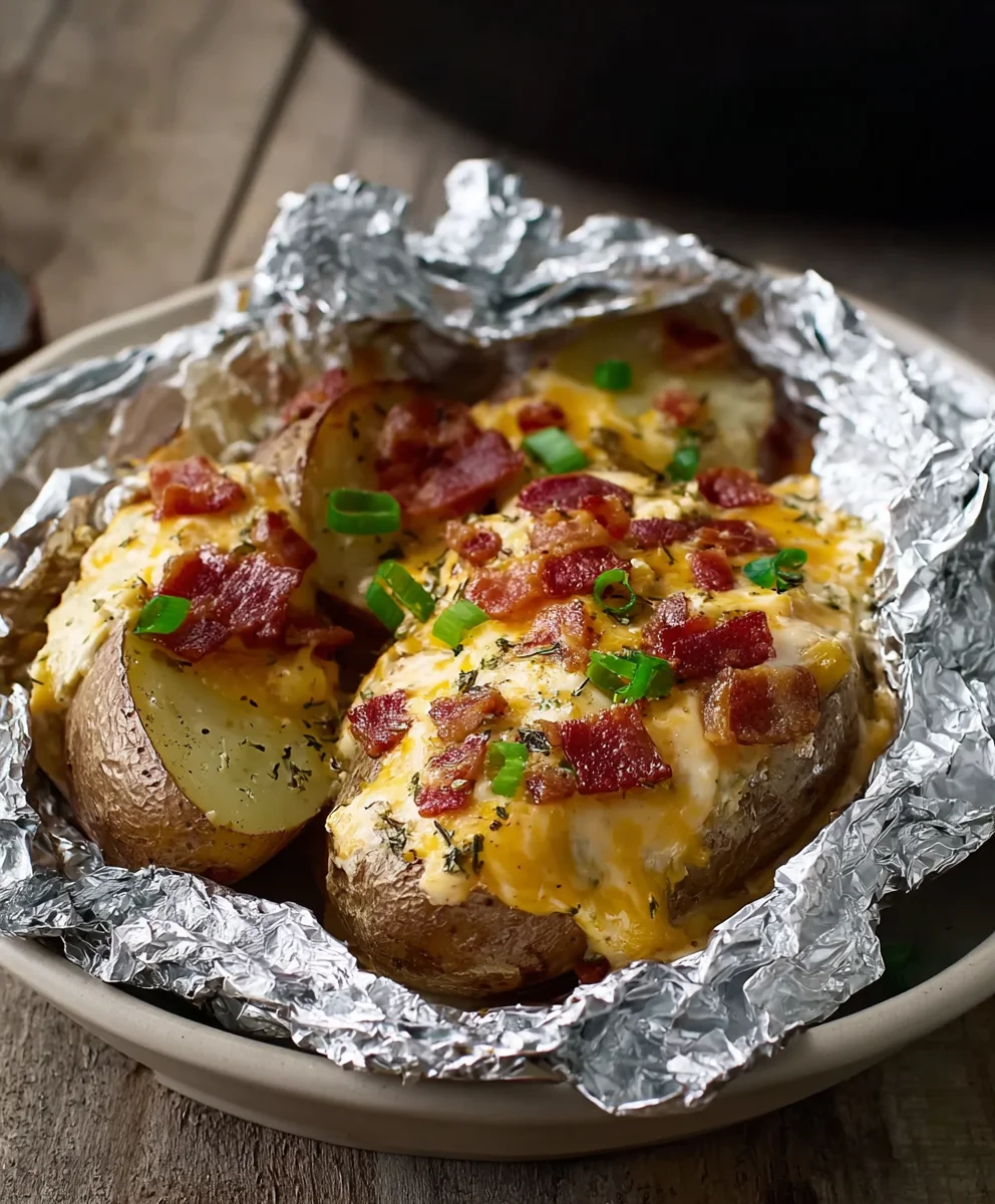 Cheesy Beef Beef Bacon Ranch Potato Foil Packets