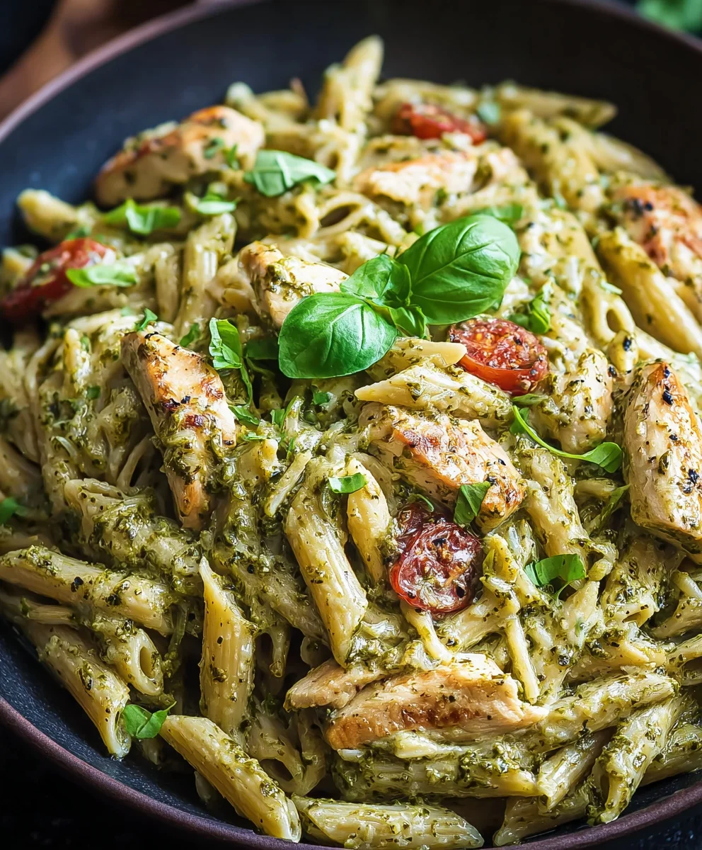 Creamy Chicken Pesto Pasta- Easy & Delicious Recipe