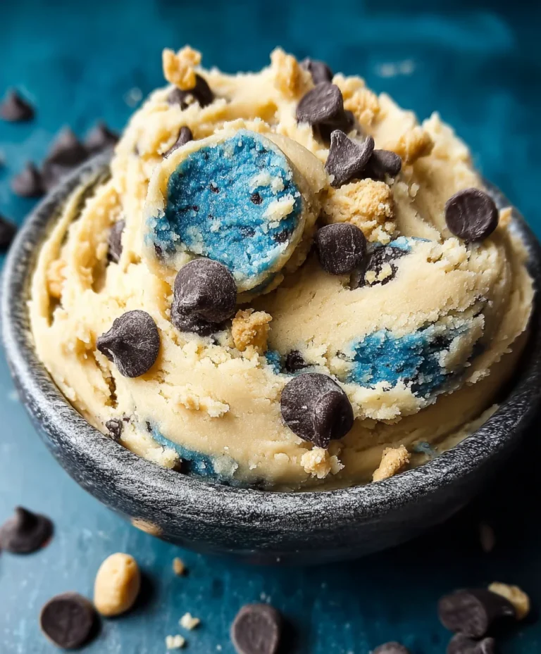 Cookie Monster Edible Cookie Dough – No Bake Fun