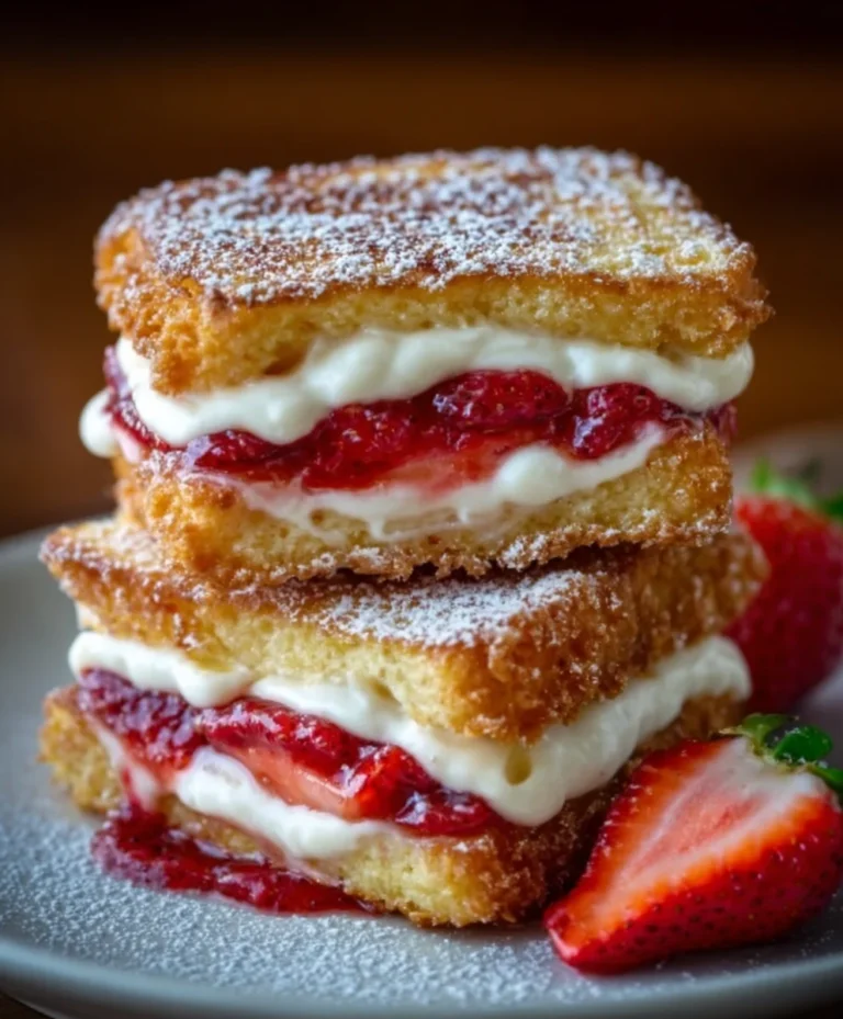 Fried Strawberry Cheesecake Sandwiches-Easy Dessert