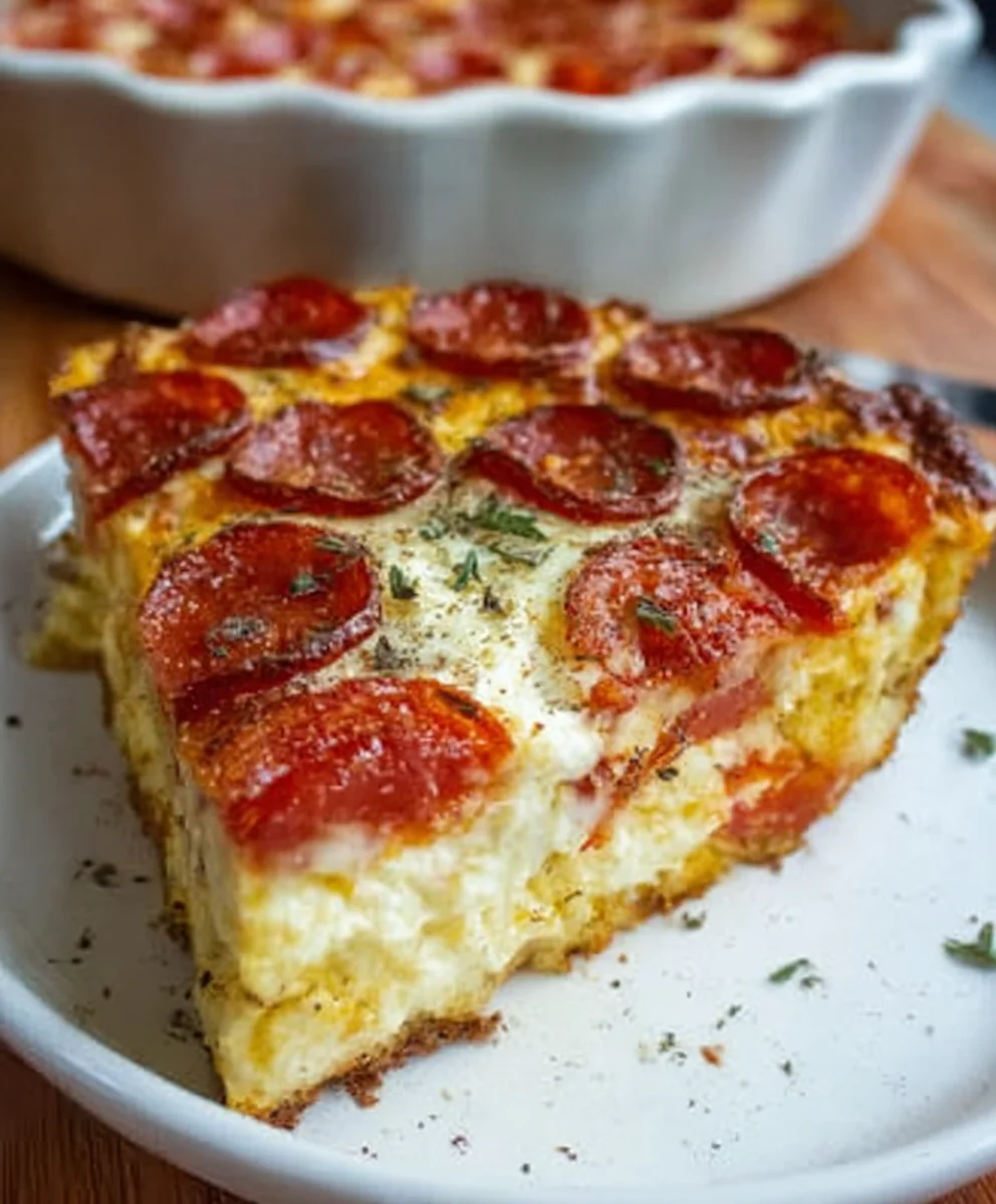Pizza Cottage Cheese Bake- Easy Low Carb Meal
