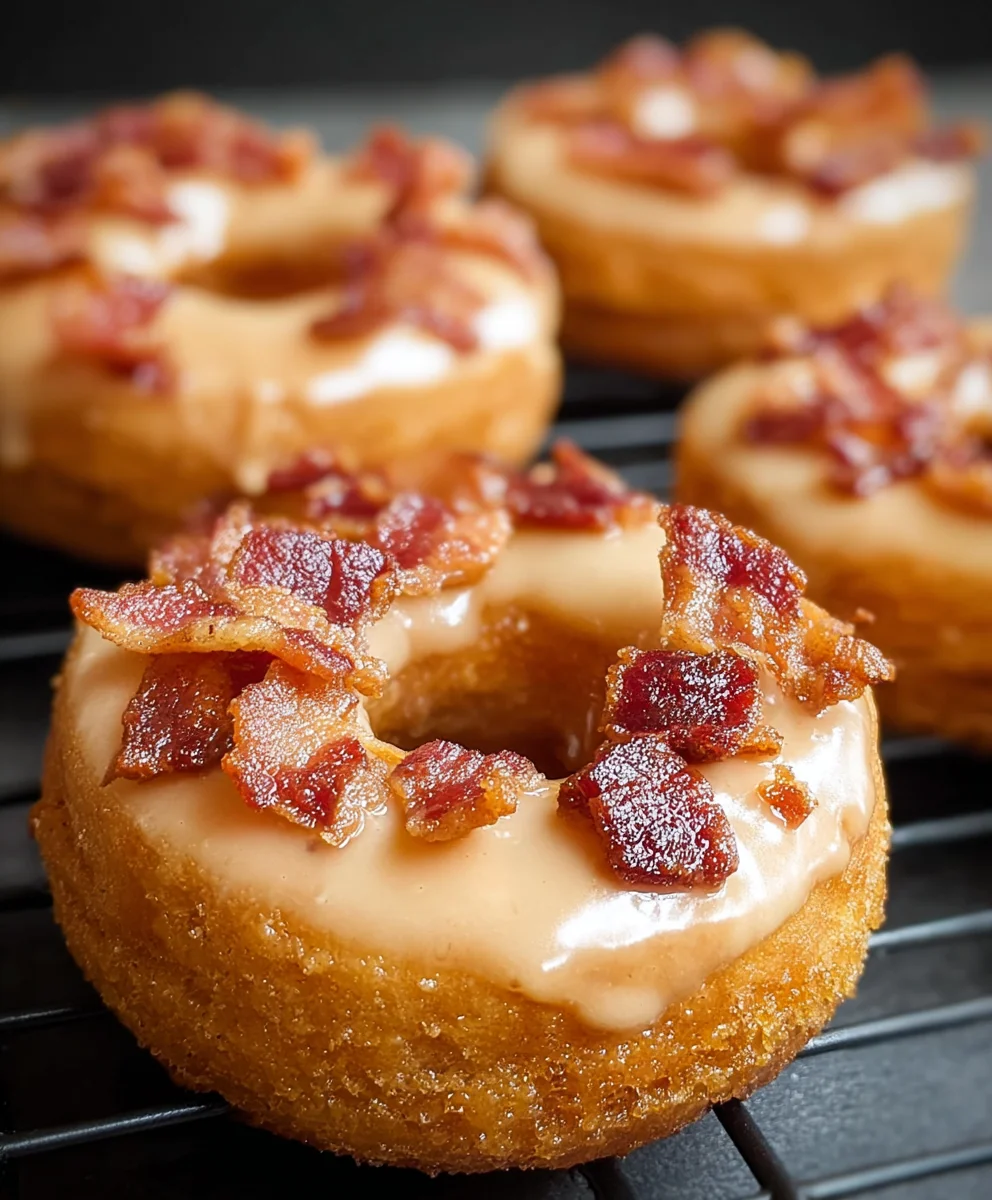 Maple Beef Beef Bacon Doughnuts - Savory Sweet Treat