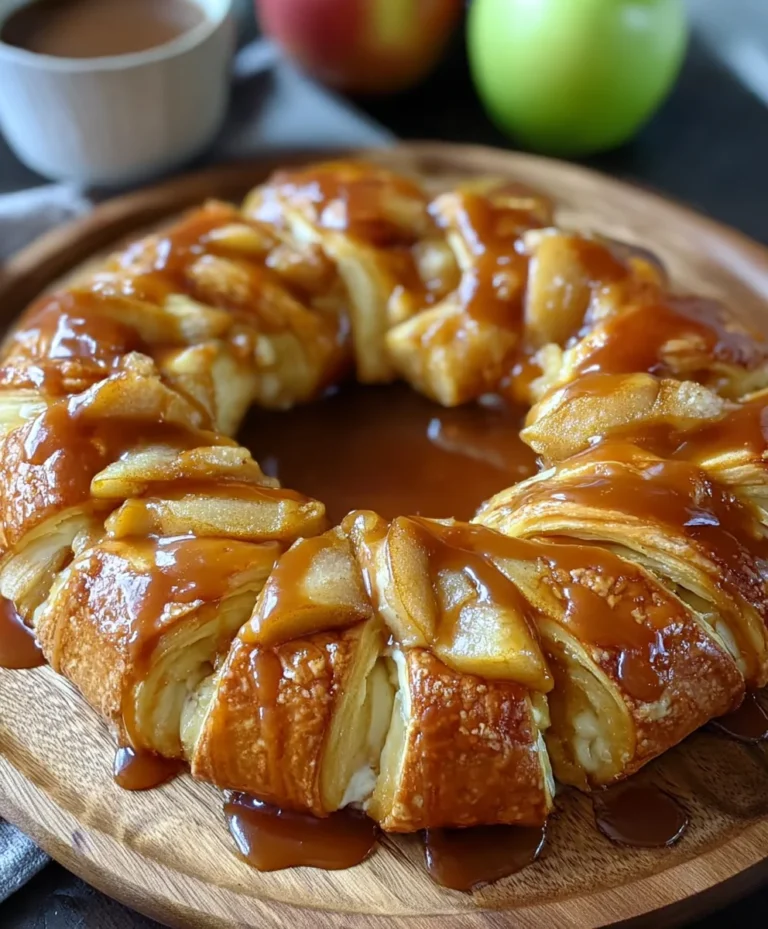 Caramel Apple Cream Cheese Crescent Ring Delight
