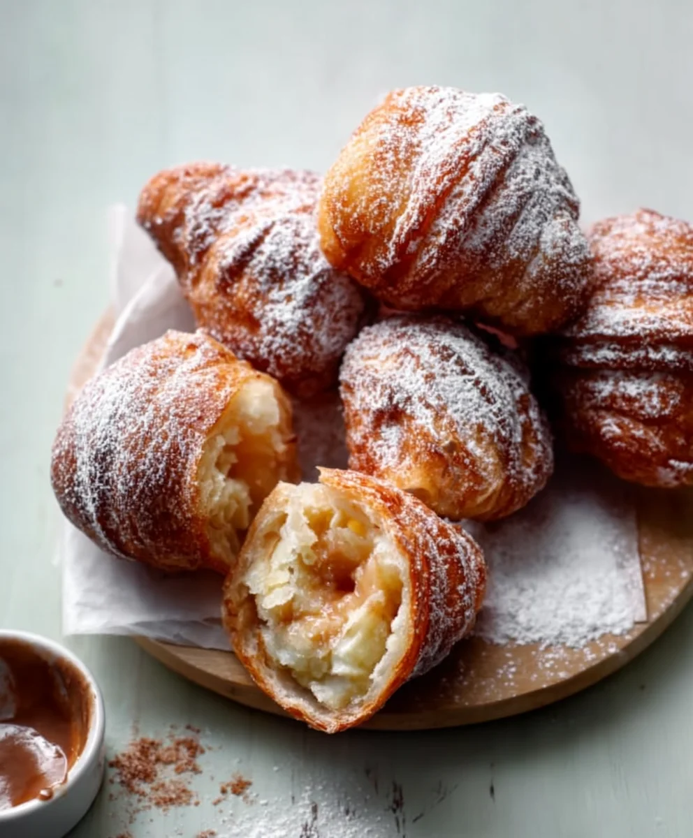 Fried Croissant Beignets - Easy Crispy Dessert Recipe