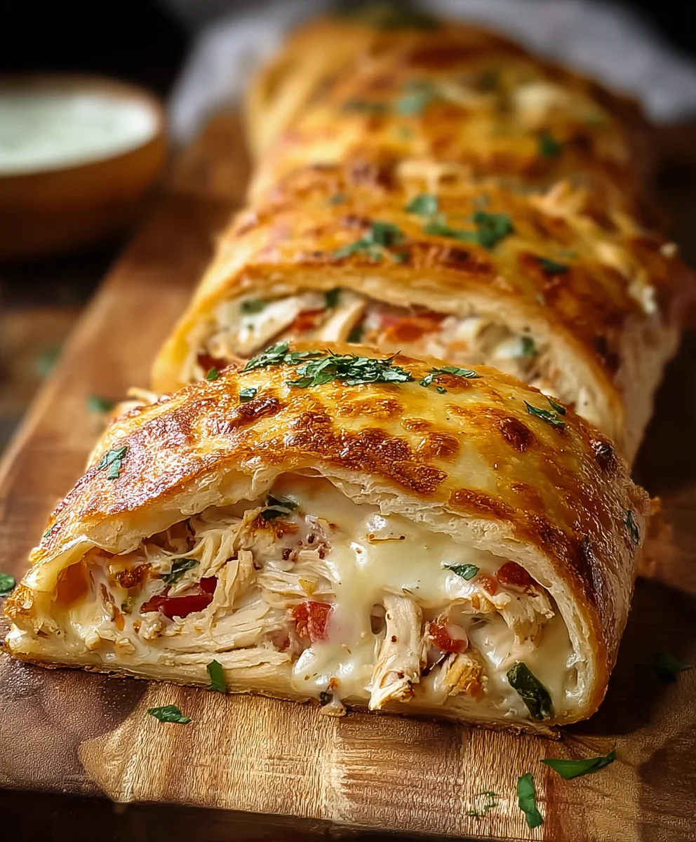 Easy Chicken Ranch Stromboli Recipe - Quick & Delicious