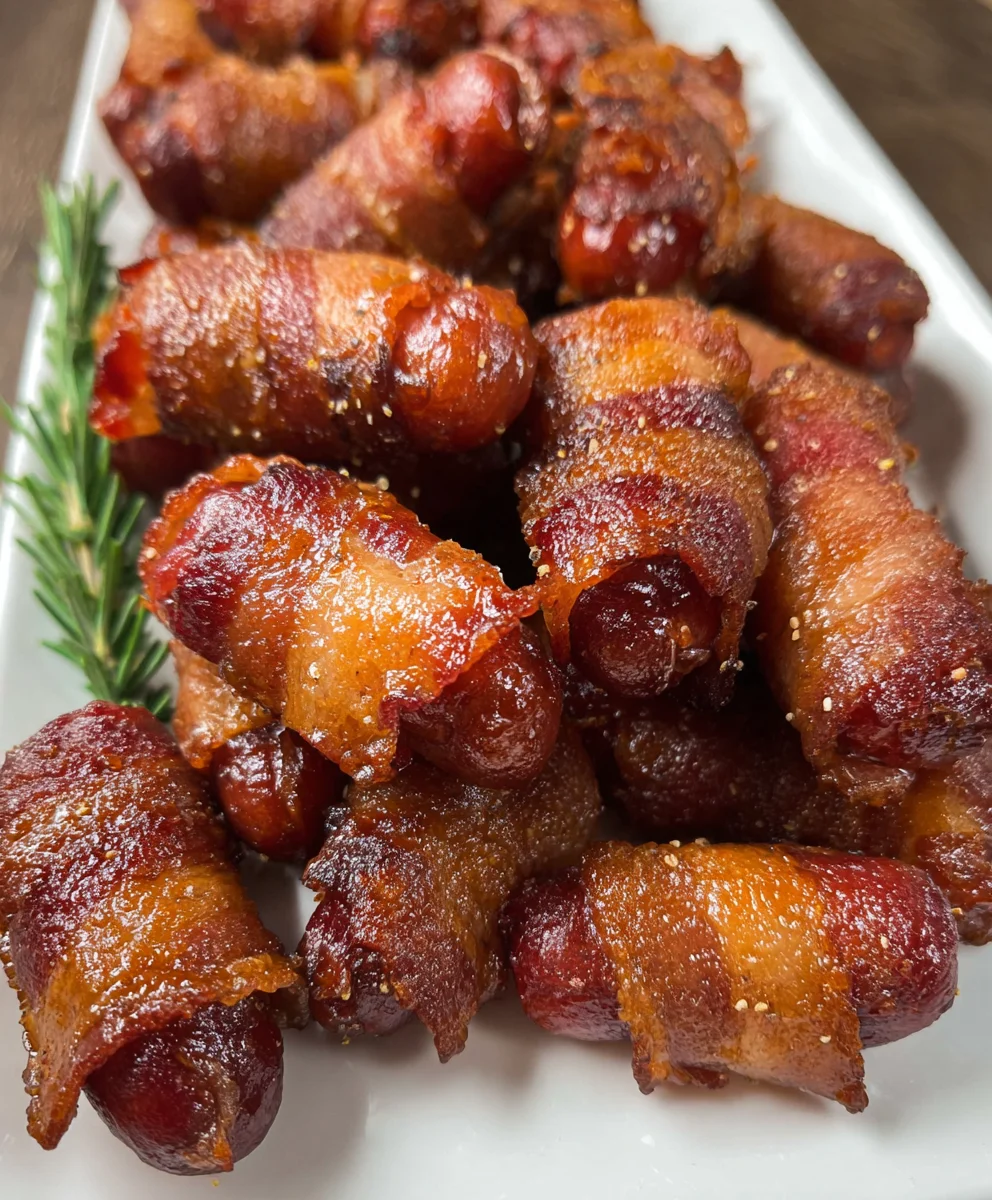 Beef Bacon Wrapped Beef Smokies - Easy Appetizer Recipe