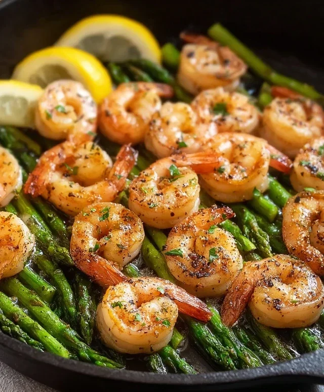 Lemon Garlic Shrimp and Asparagus (20-Minutes)