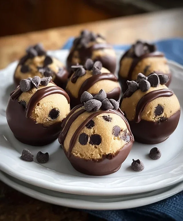 Chocolate-Dipped Cookie Dough Bites