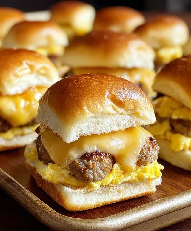Sausage Egg and Cheese Breakfast Sliders