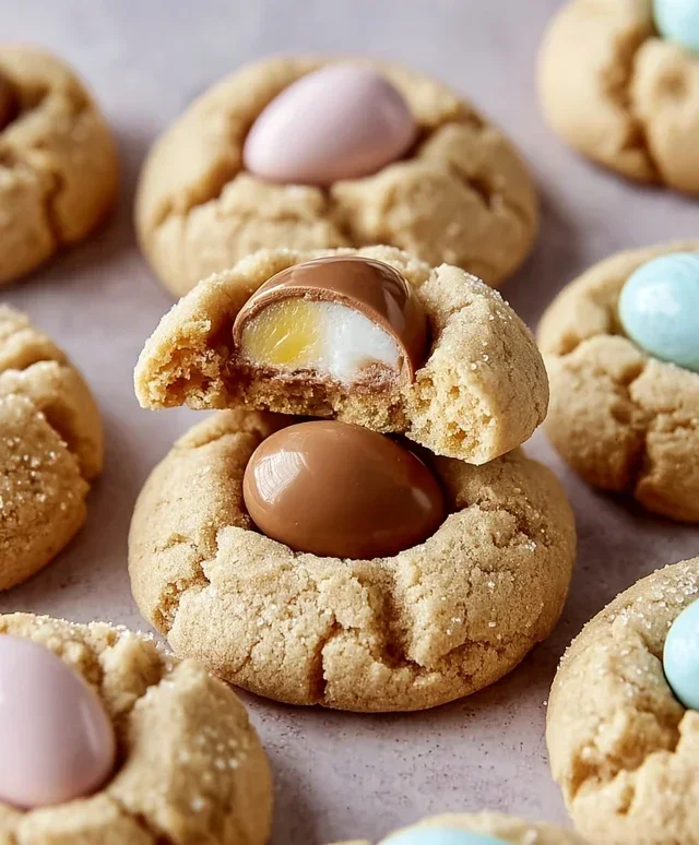 Cadbury Egg Kiss Cookies