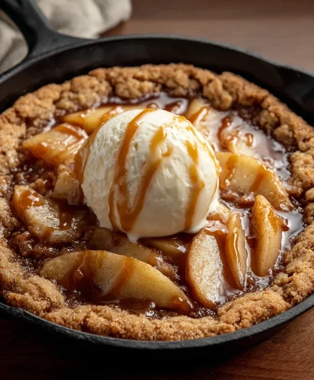 Caramel Apple Cookie Skillet