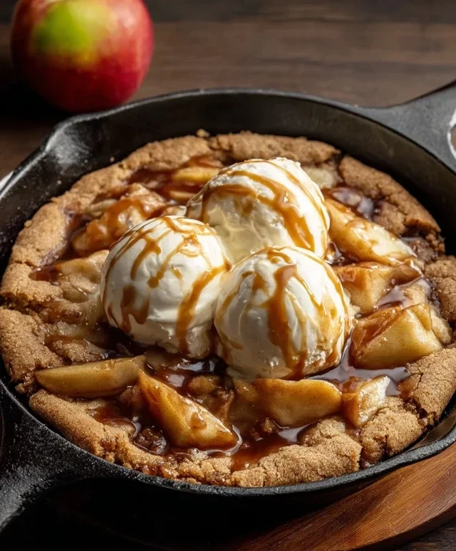 Caramel Apple Cookie Skillet