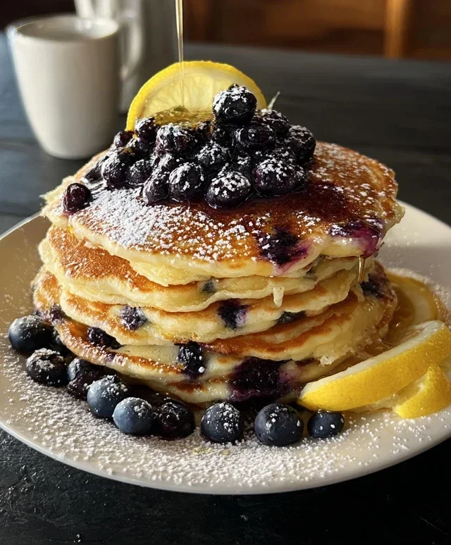 Lemon Blueberry Pancakes