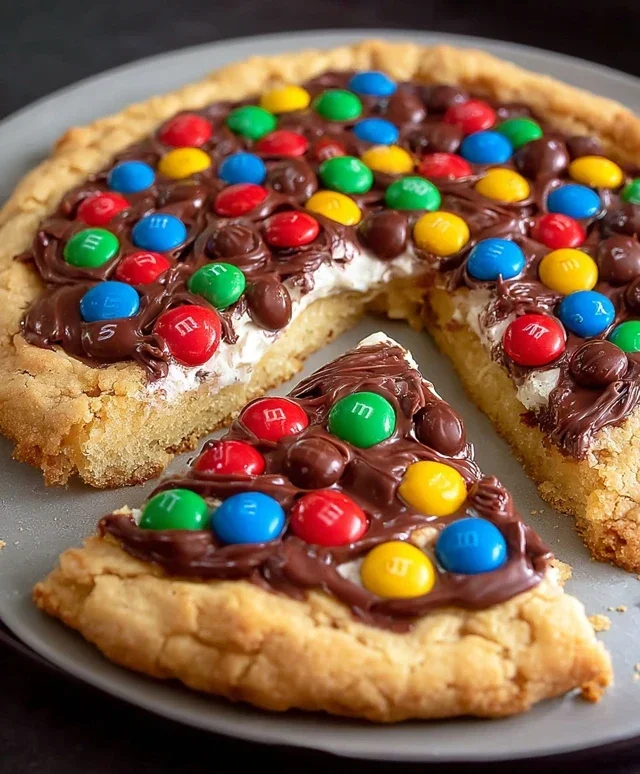 M&M Cookie Pizza