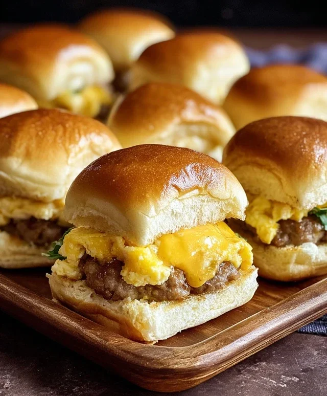 Sausage Egg and Cheese Breakfast Sliders