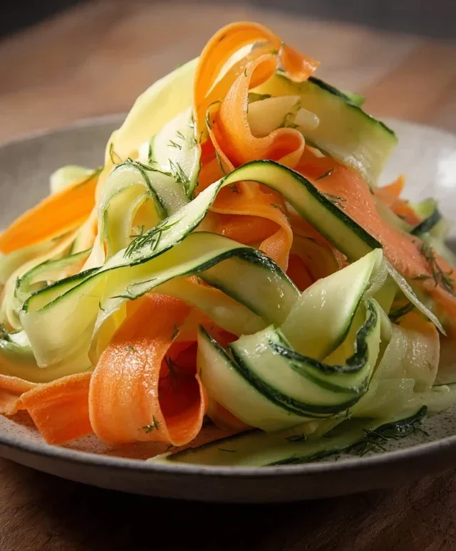 Carrot and Cucumber Ribbon Salad