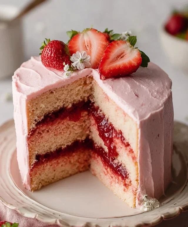Small-batch Vegan Strawberry Cake