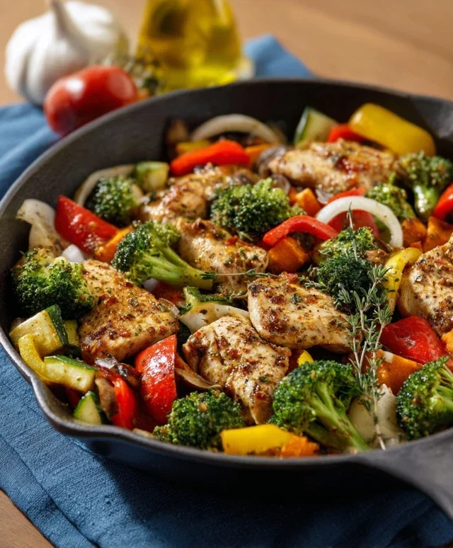 Healthy Chicken and Vegetables Skillet