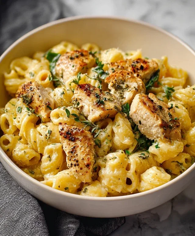 Healthy Garlic Parmesan Chicken Pasta