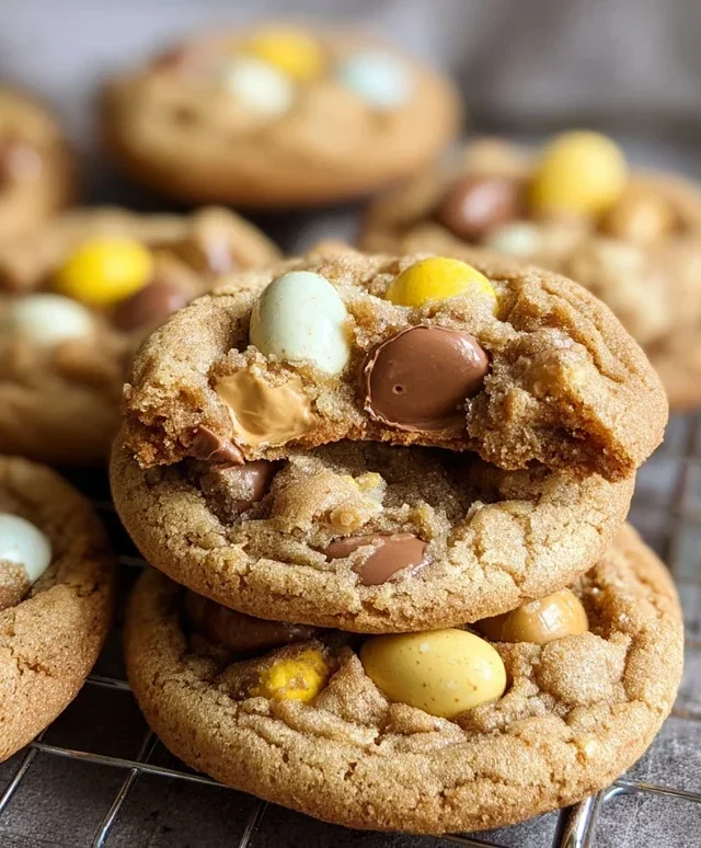 Brown Butter Cadbury Egg Cookies