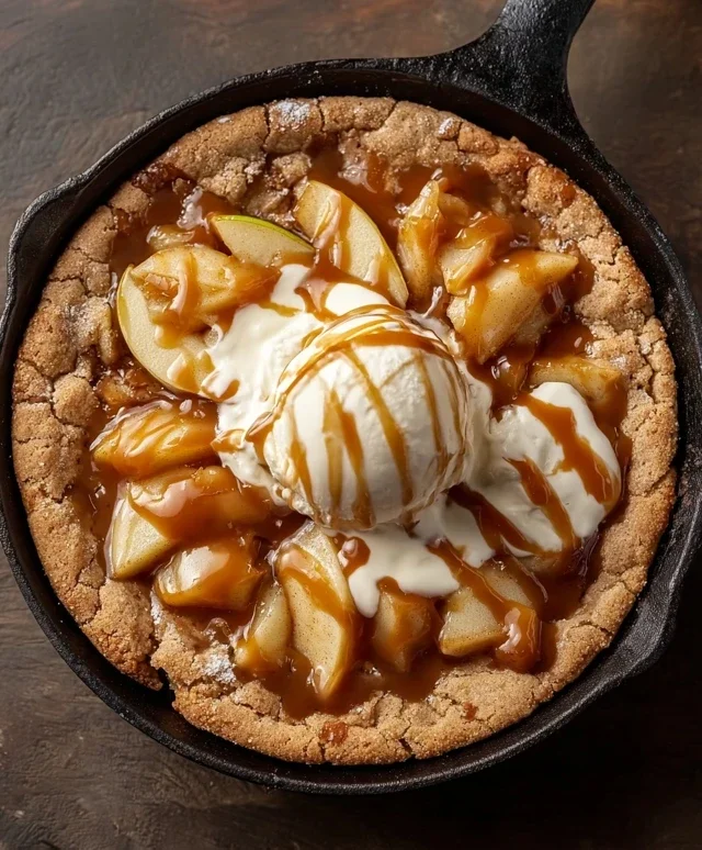 Caramel Apple Cookie Skillet