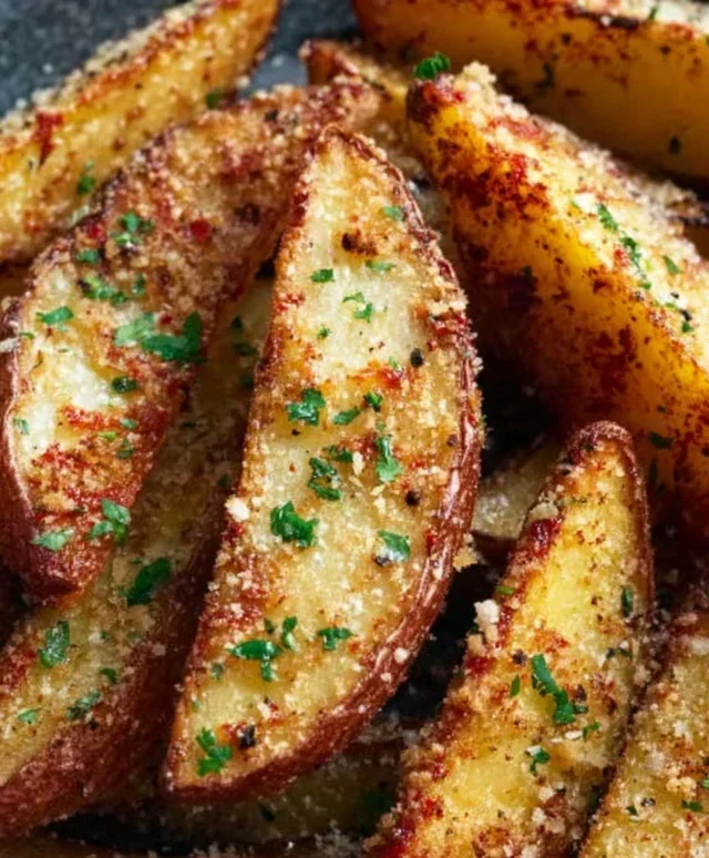 Baked Garlic Parmesan Potato Wedges