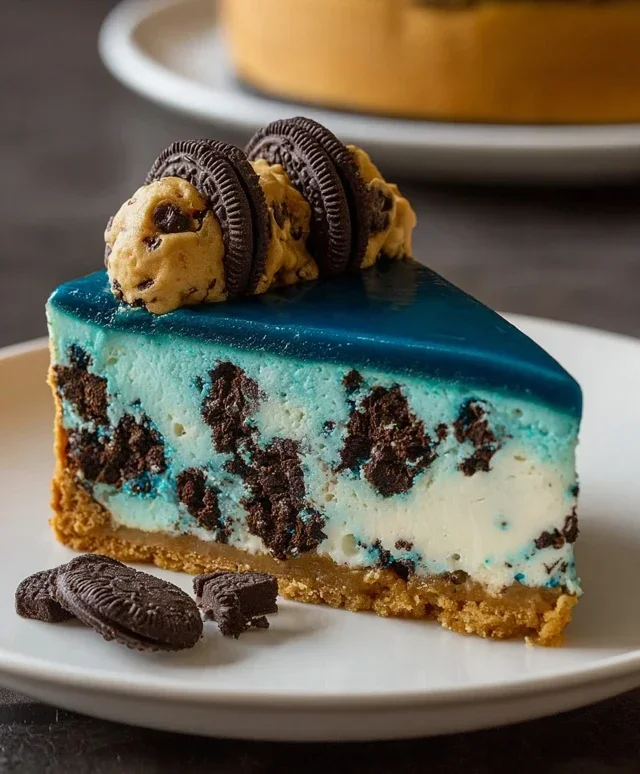 Cookie Monster Cheesecake