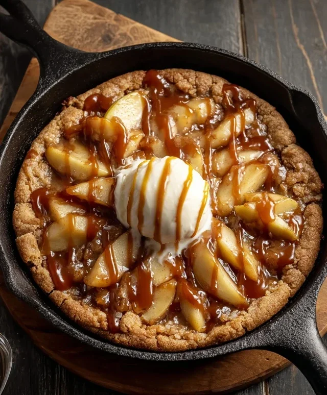 Caramel Apple Cookie Skillet