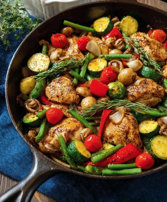 Healthy Chicken and Vegetables Skillet