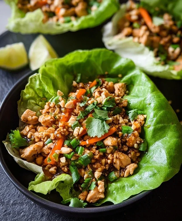 Thai Chicken Lettuce Wraps