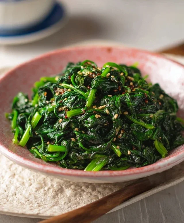 Korean Spinach Side Dish (Sigeumchi Namul)