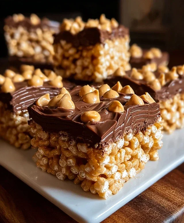 Chocolate Peanut Butter Rice Krispie Squares