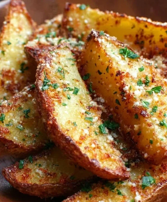 Baked Garlic Parmesan Potato Wedges