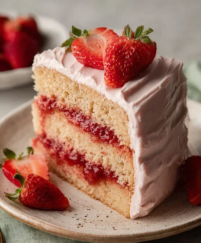 Small-batch Vegan Strawberry Cake