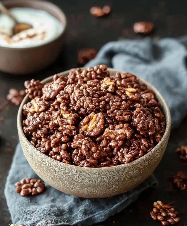 Healthy Crispy Chocolate Puffed Rice Cereal