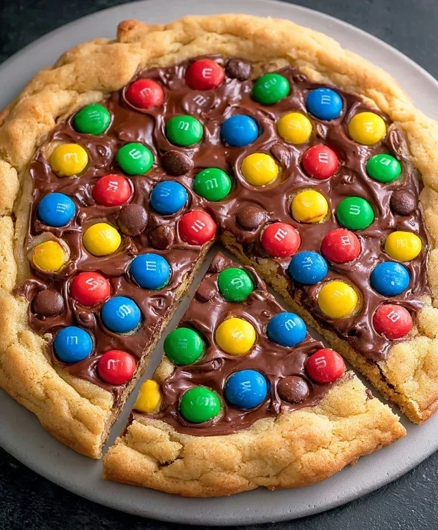 M&M Cookie Pizza