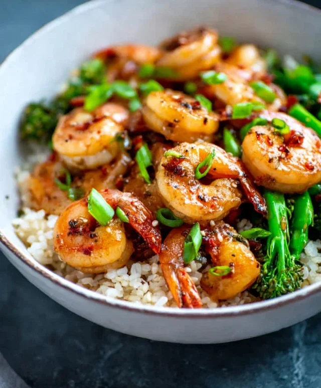 Honey Garlic Shrimp Bowls