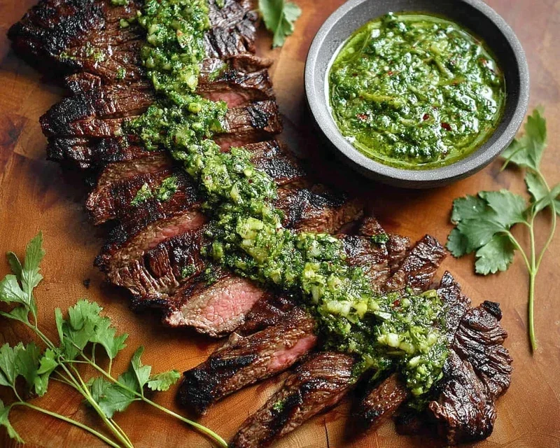 Skirt Steak Marinade Recipe with Chimichurri Recipe