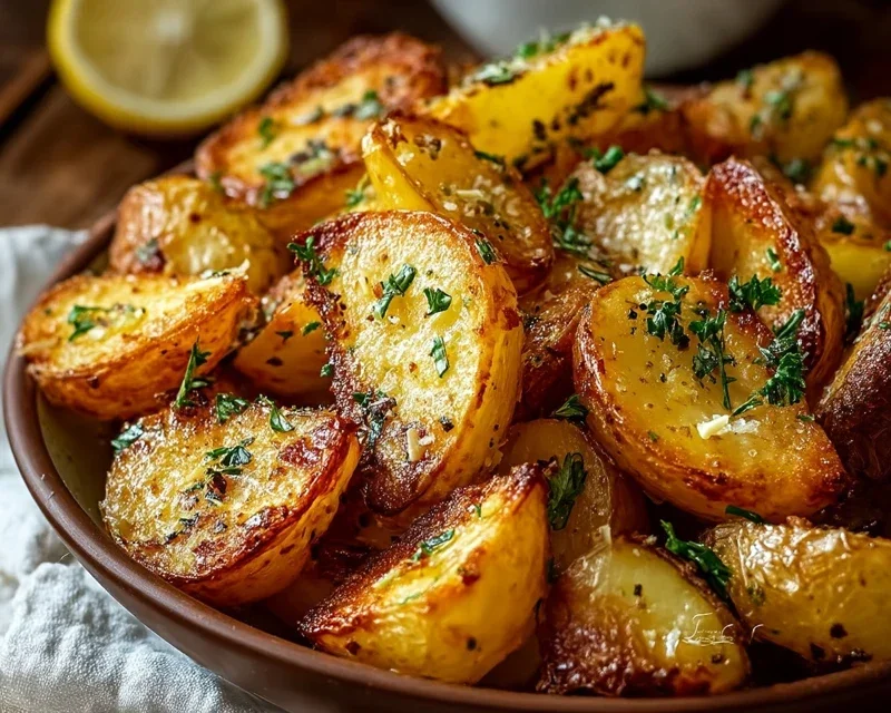 Authentic Greek Potatoes: Crispy Lemon Perfection!