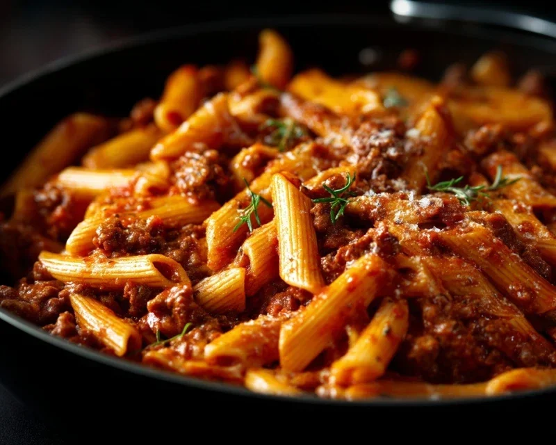 Beef Pasta in Tomato Sauce {Beef Ragu Pasta}