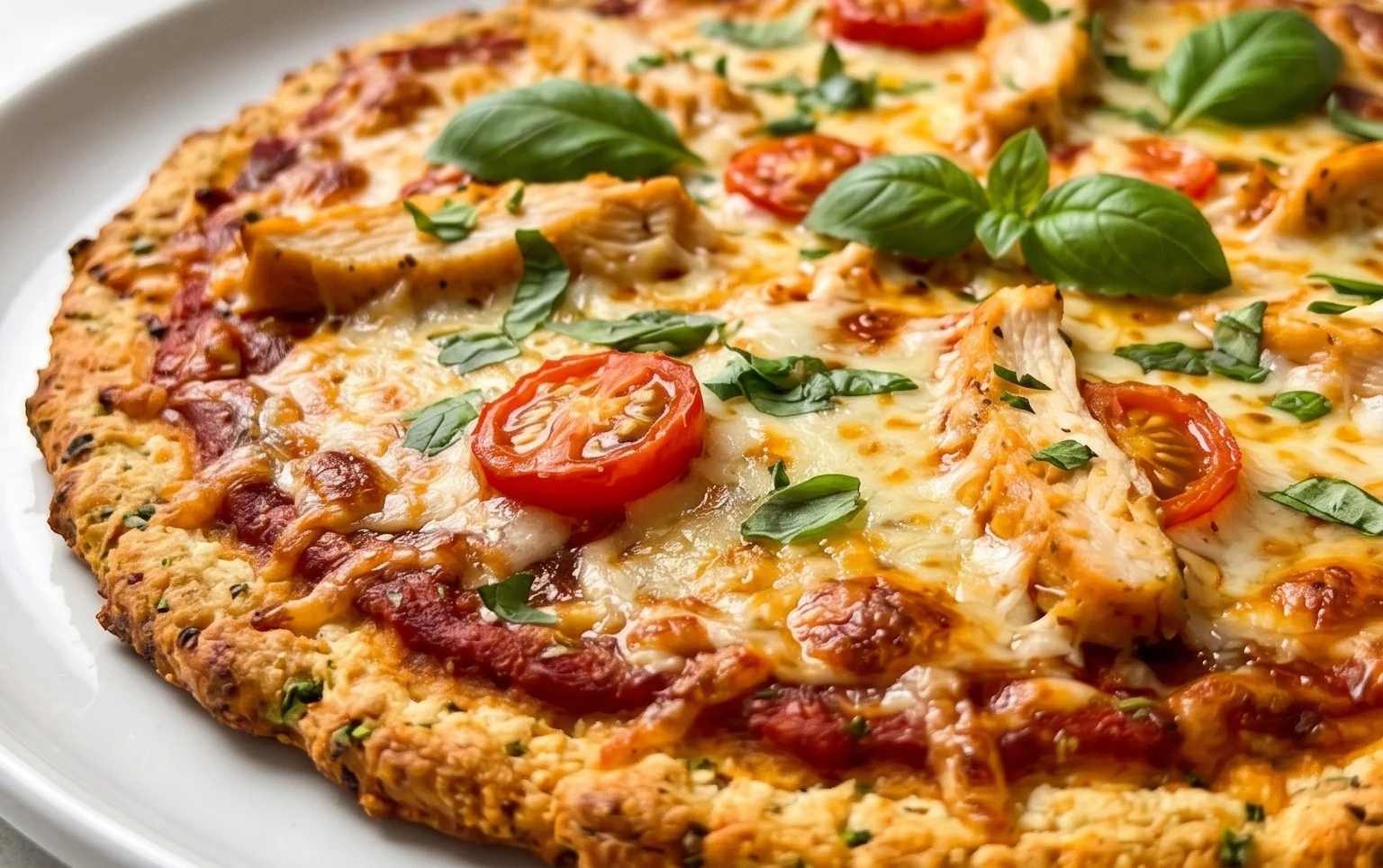 Chicken Crust Pizza (Low Carb + High Protein