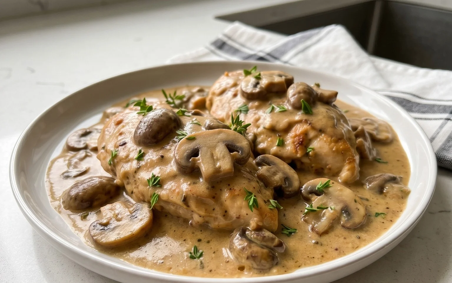 Creamy Mushroom Chicken Recipe