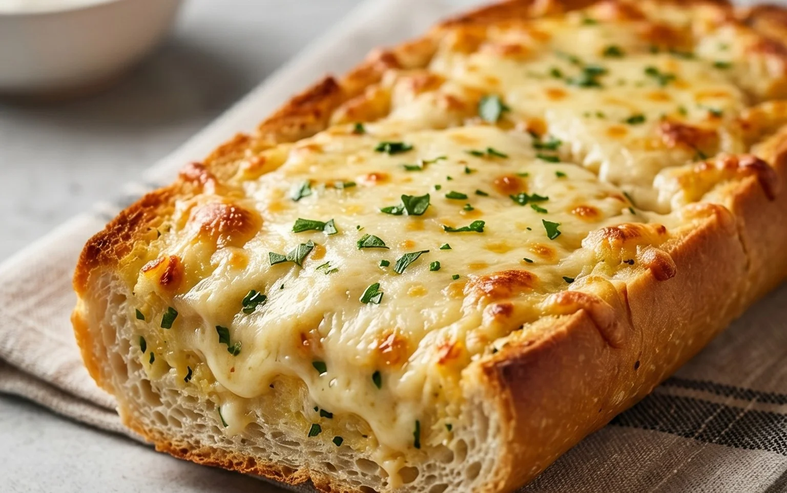 BEST CHEESY GARLIC BREAD RECIPE