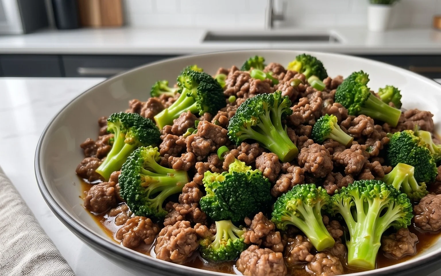 Ground Beef and Broccoli