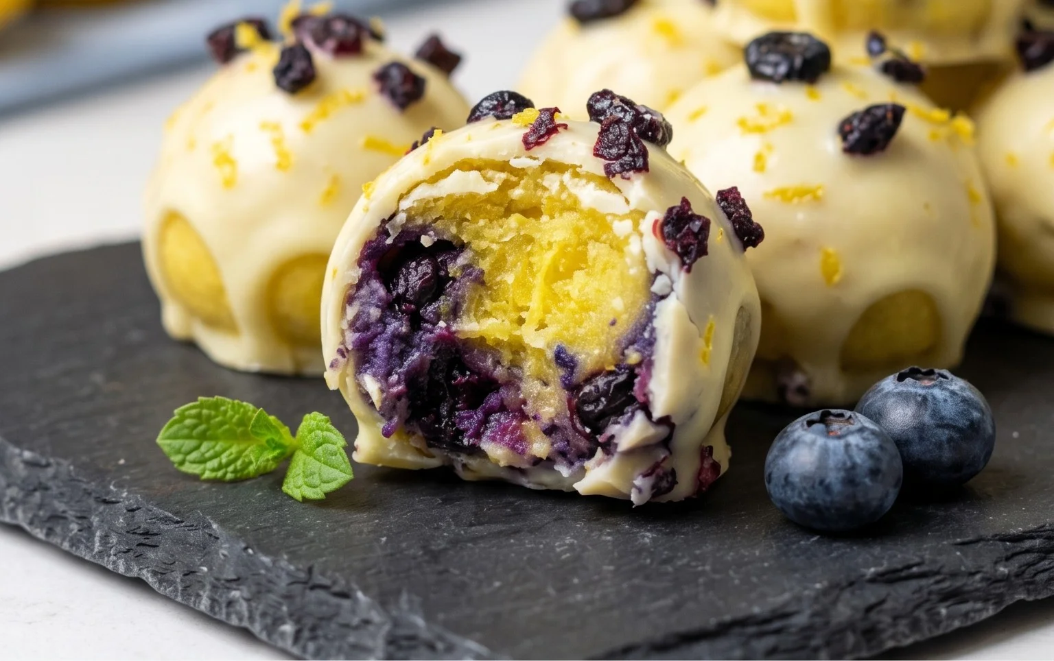 LEMON BLUEBERRY TRUFFLES 