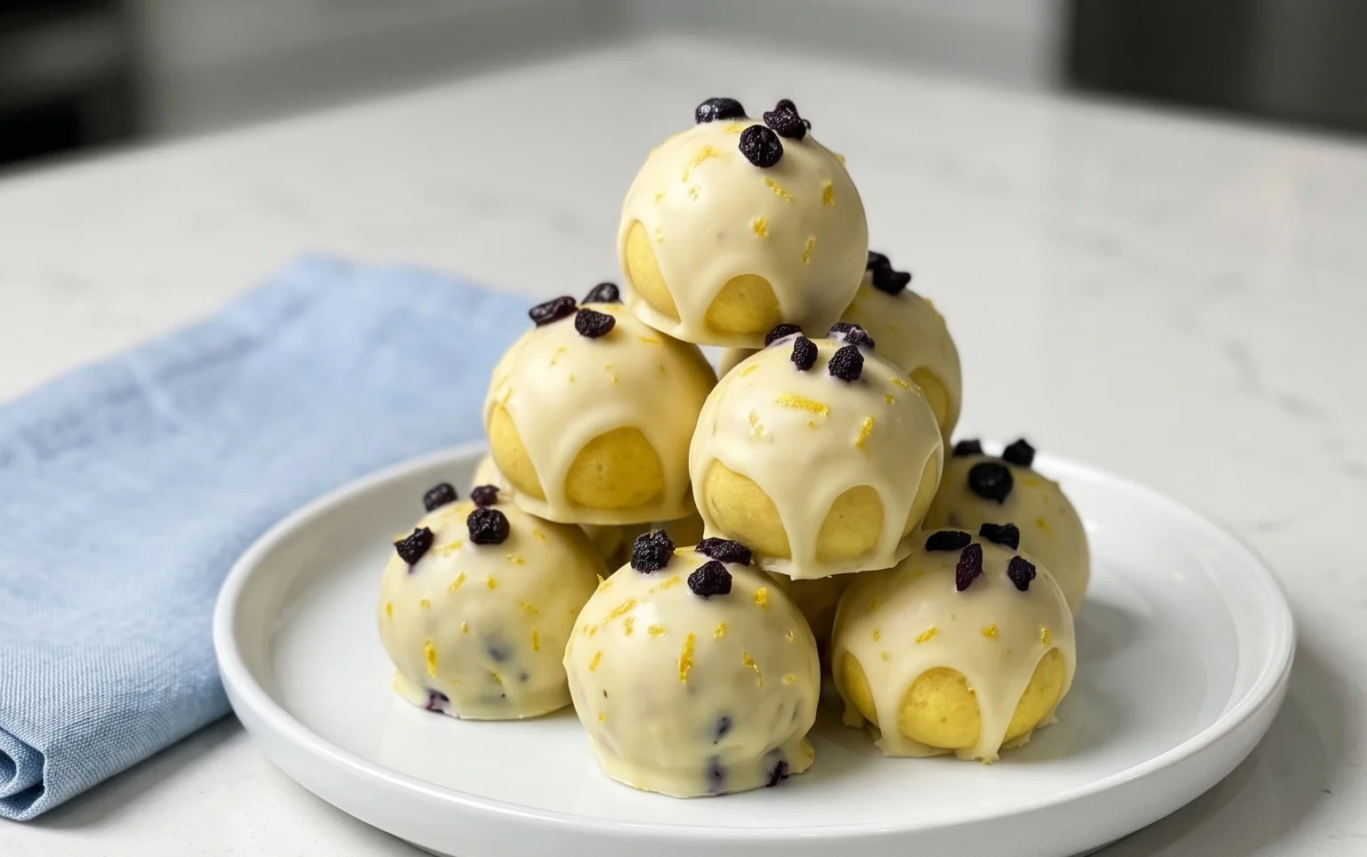 LEMON BLUEBERRY TRUFFLES 