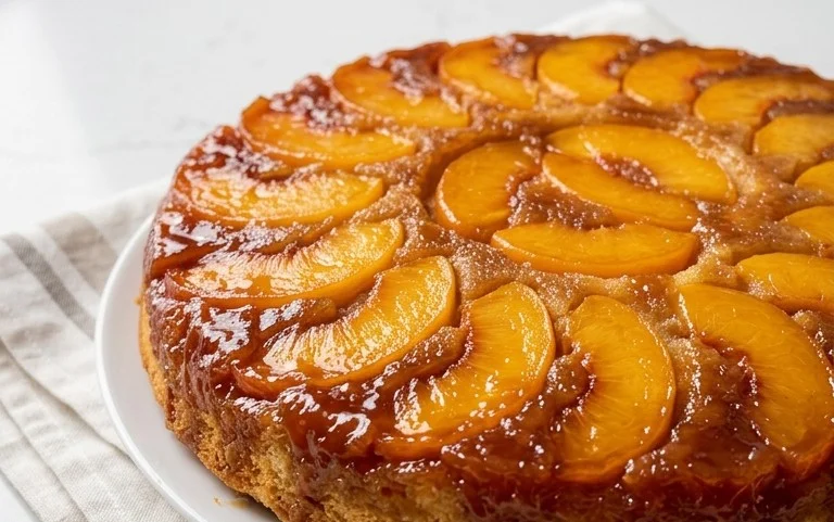 Peach Upside-Down Cake Recipe
