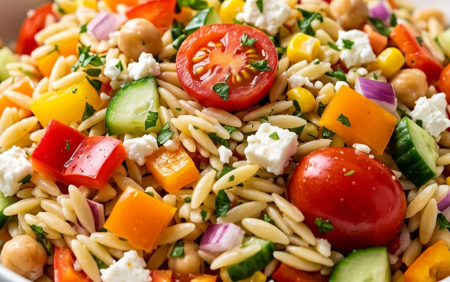 Rainbow Orzo Salad