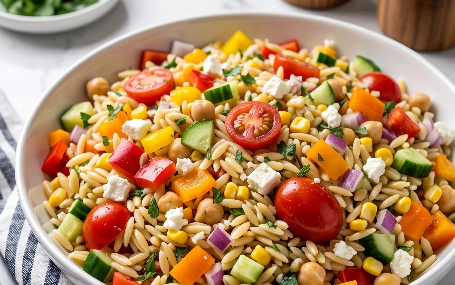 Rainbow Orzo Salad