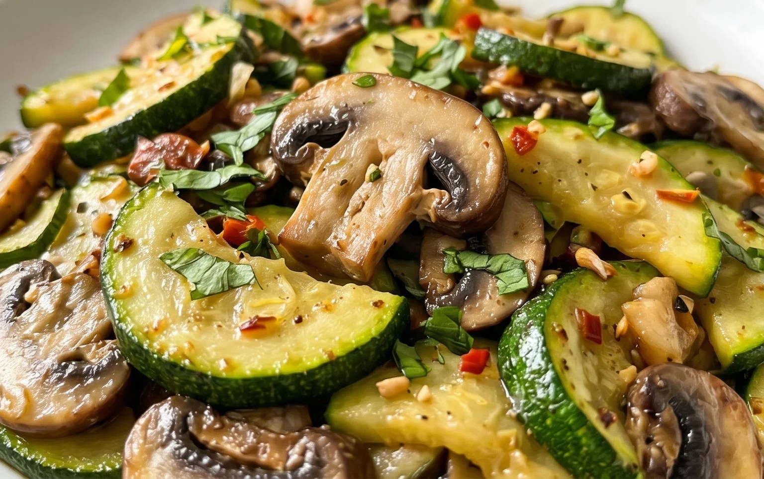 Skillet Zucchini and Mushrooms
